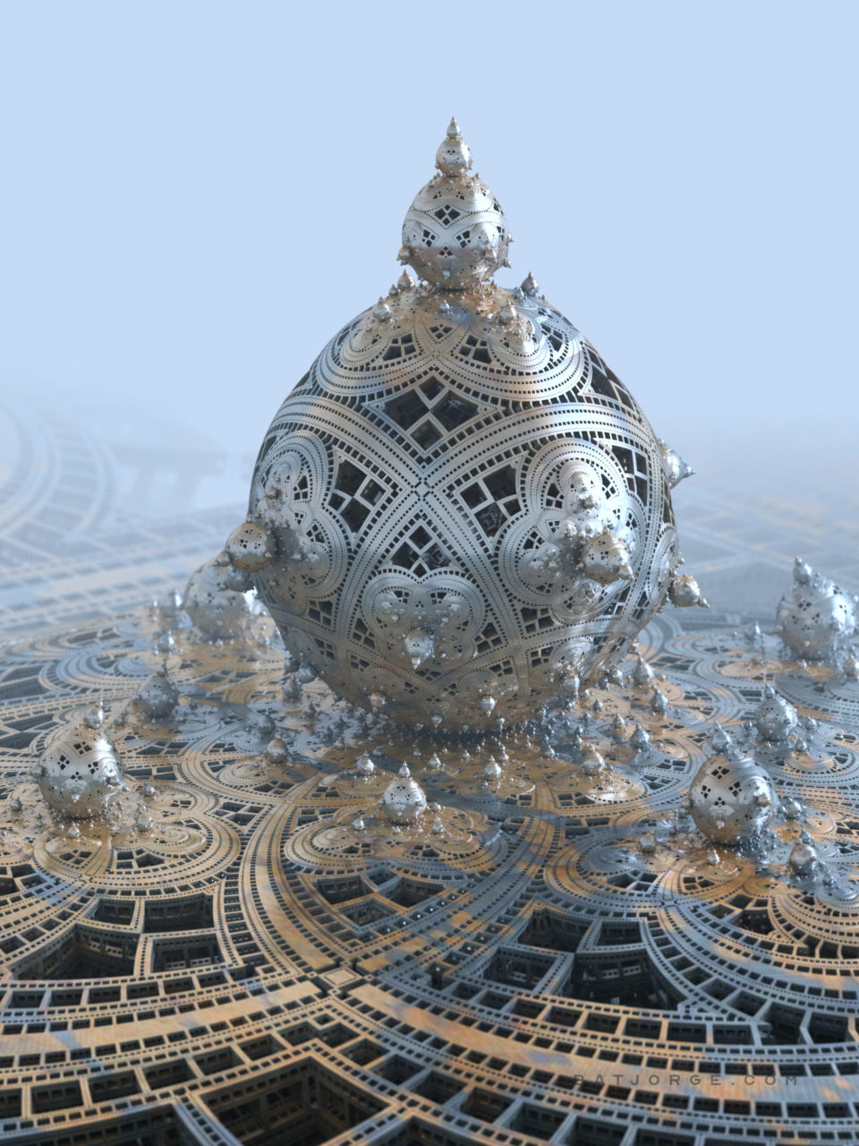 3d fractal. amazingbox bulb menger