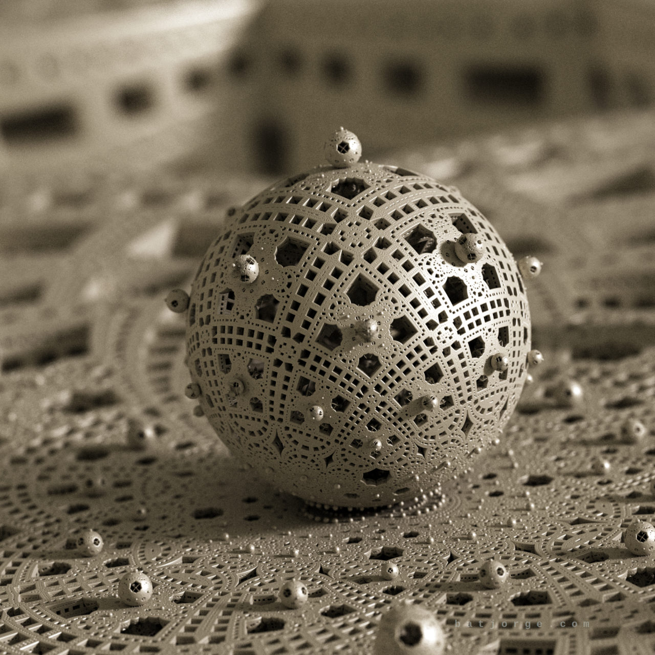 3D fractal orb. menger. mandelbulber