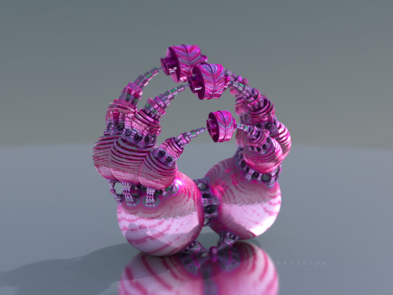 3D fractal orb. mandelbulber pseudokleinian blockified
