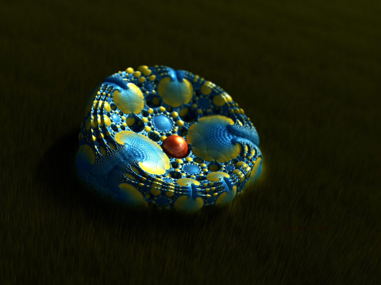 3D fractal orb. mandelbulber pseudokleinian mod 4