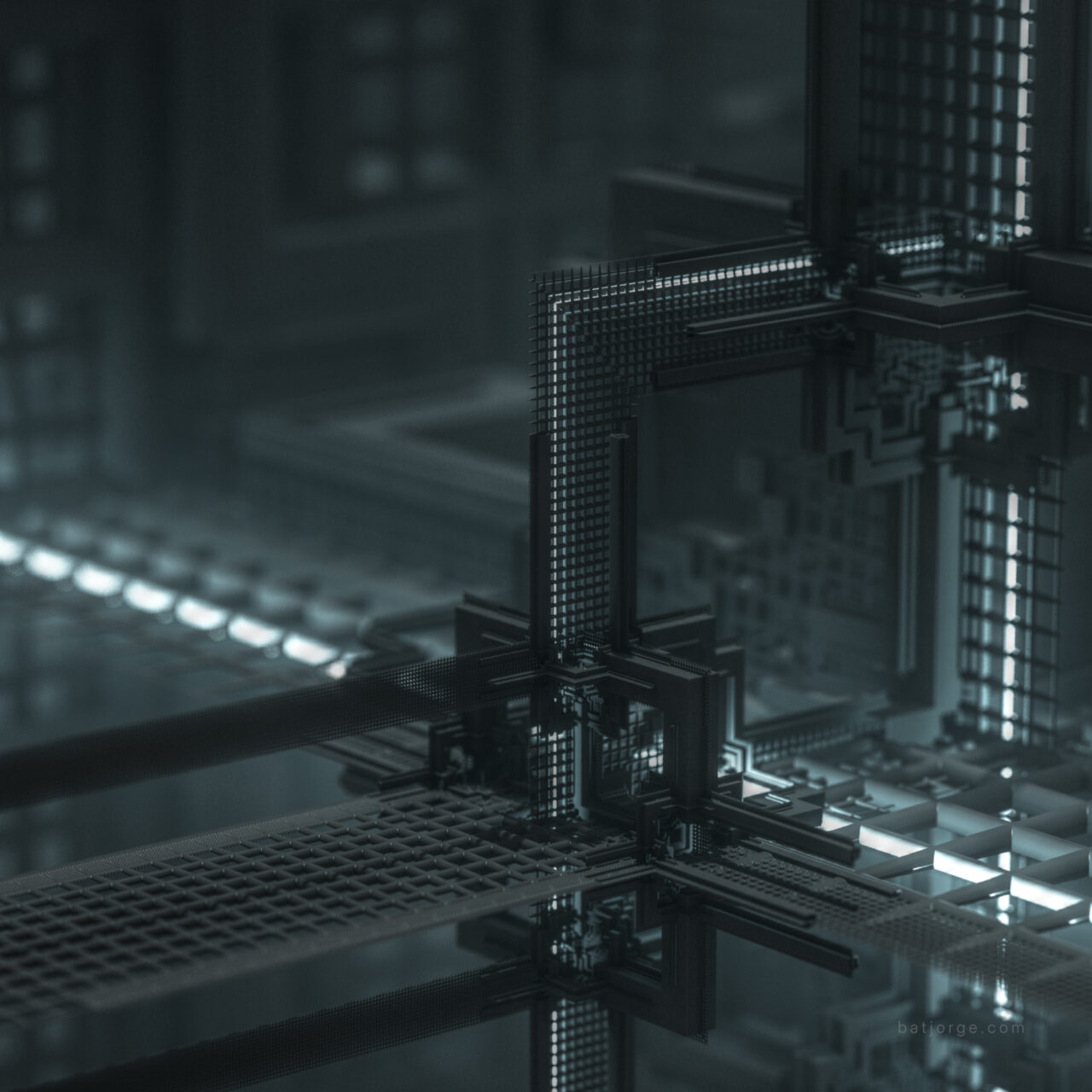 Mandelbulber 231. Koch V4, T>DIFS Grid V2