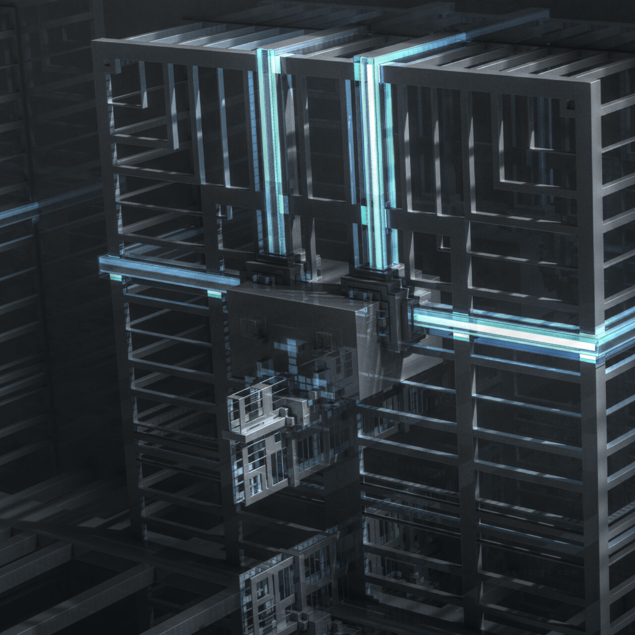 Mandelbulber 2.32- Koch V4, T>DIFS Grid, T>Low Res Mode