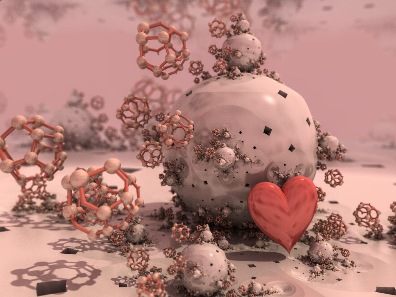 Mandelbulb3D. amazingIFS, TorusIFS, dodecatubeIFS and heartKluchIFS in DECombinate