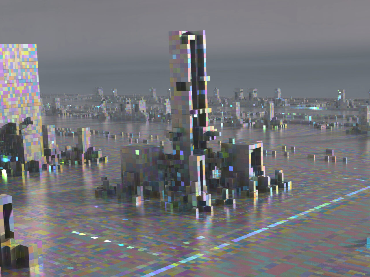 Mandelbulber 2.32. T>Blockify V2, Koch V4