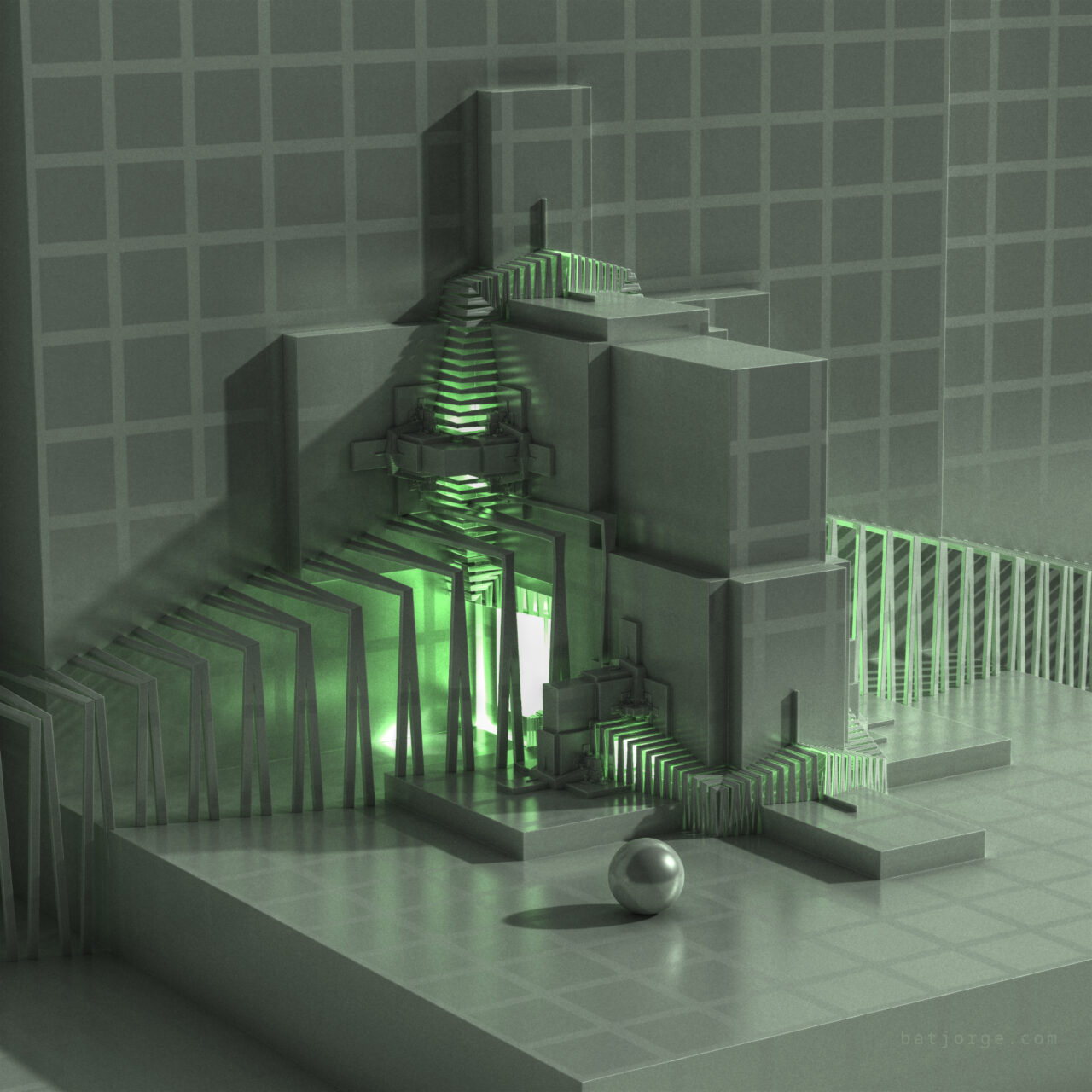 Mandelbulber. Koch V4, T>DIFS Grid V2