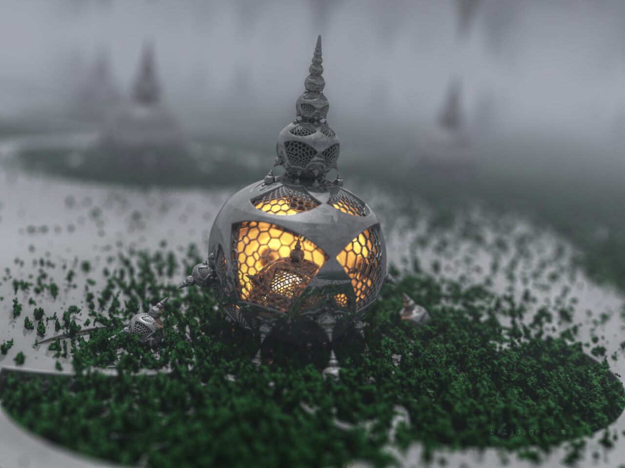 Mandelbulber 2.33. Pseudo Kleinian - Mod 4, T>DIFS Box V3, T>DIFS Hextgrid2