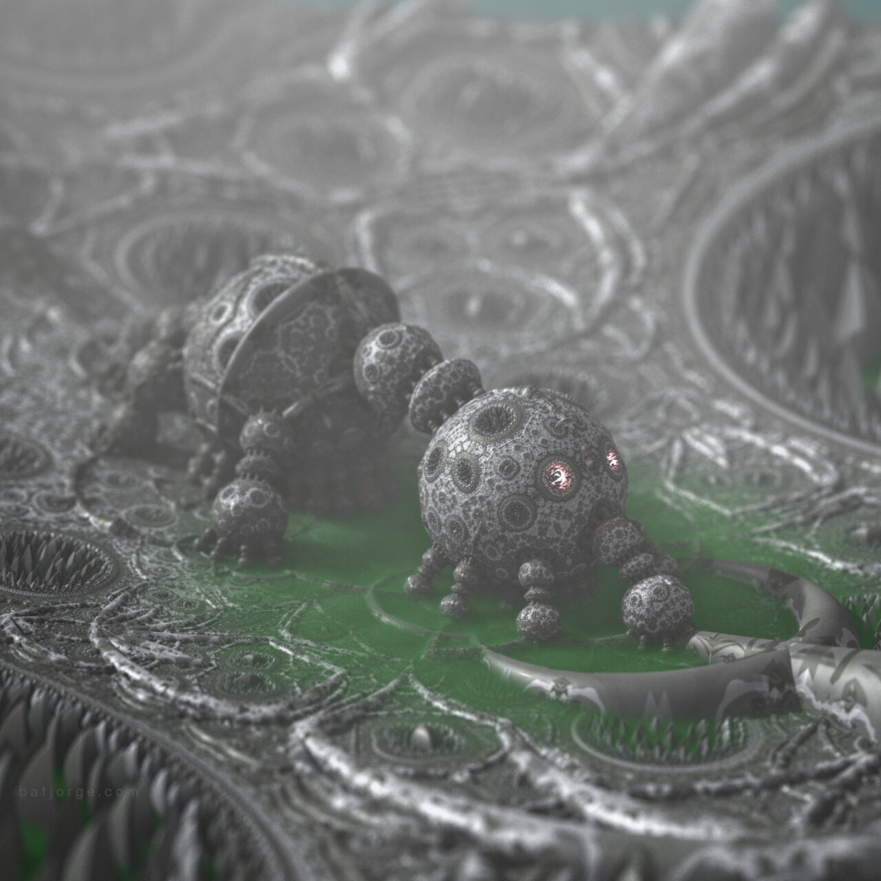 Mandelbulber 2.33. Pseudo Kleinian Mod 4, T>DIFS Torus V4, T>DIFS Grid V2