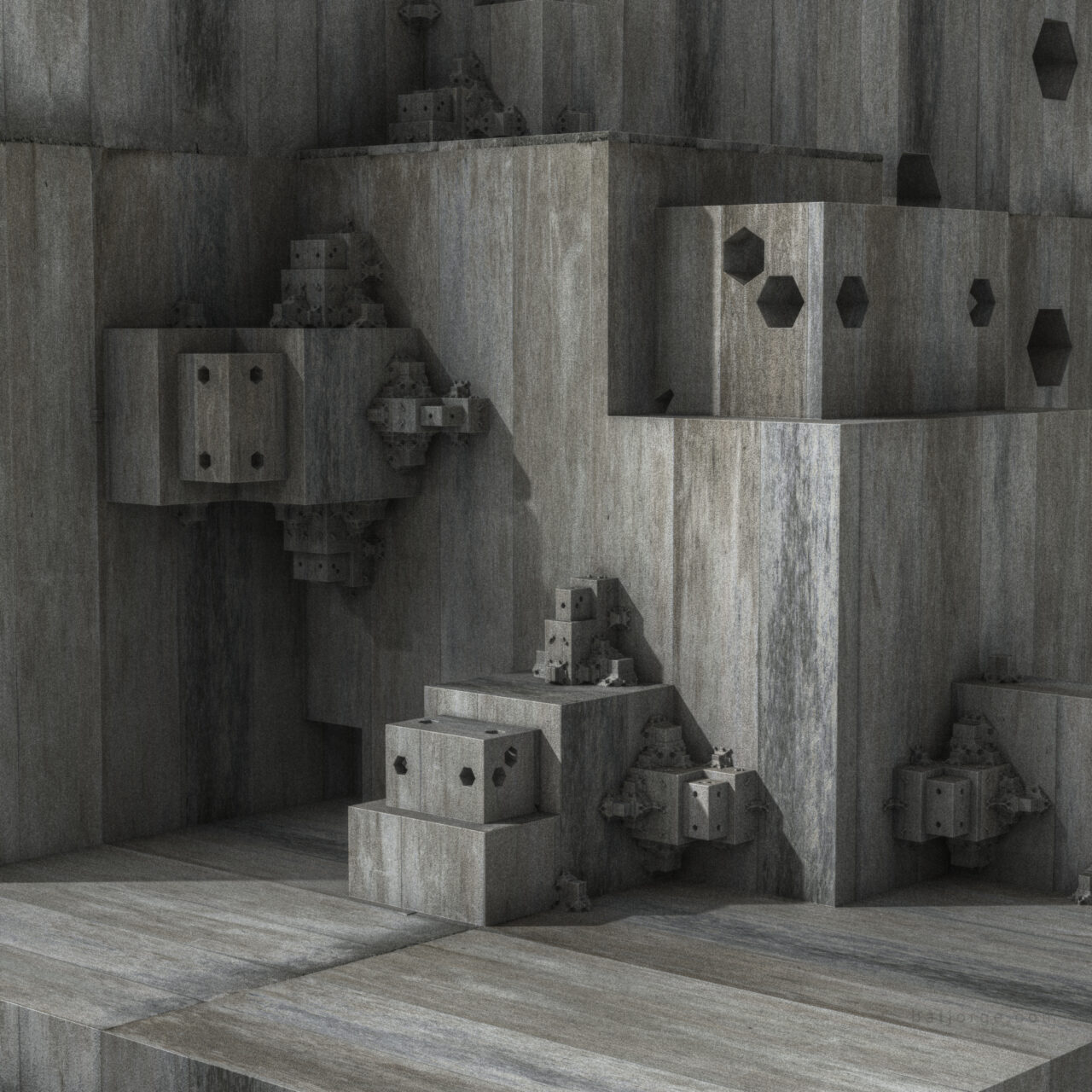 Mandelbulber 2.33. Koch V4, T>DIFS Hextgrid2