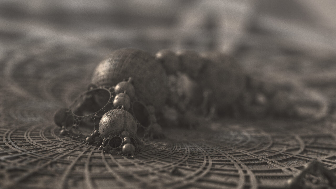 Mandelbulber 2.33. Pseudo Kleinian - Mod 4, T>DIFS Grid, T>DIFS Hextgrid2