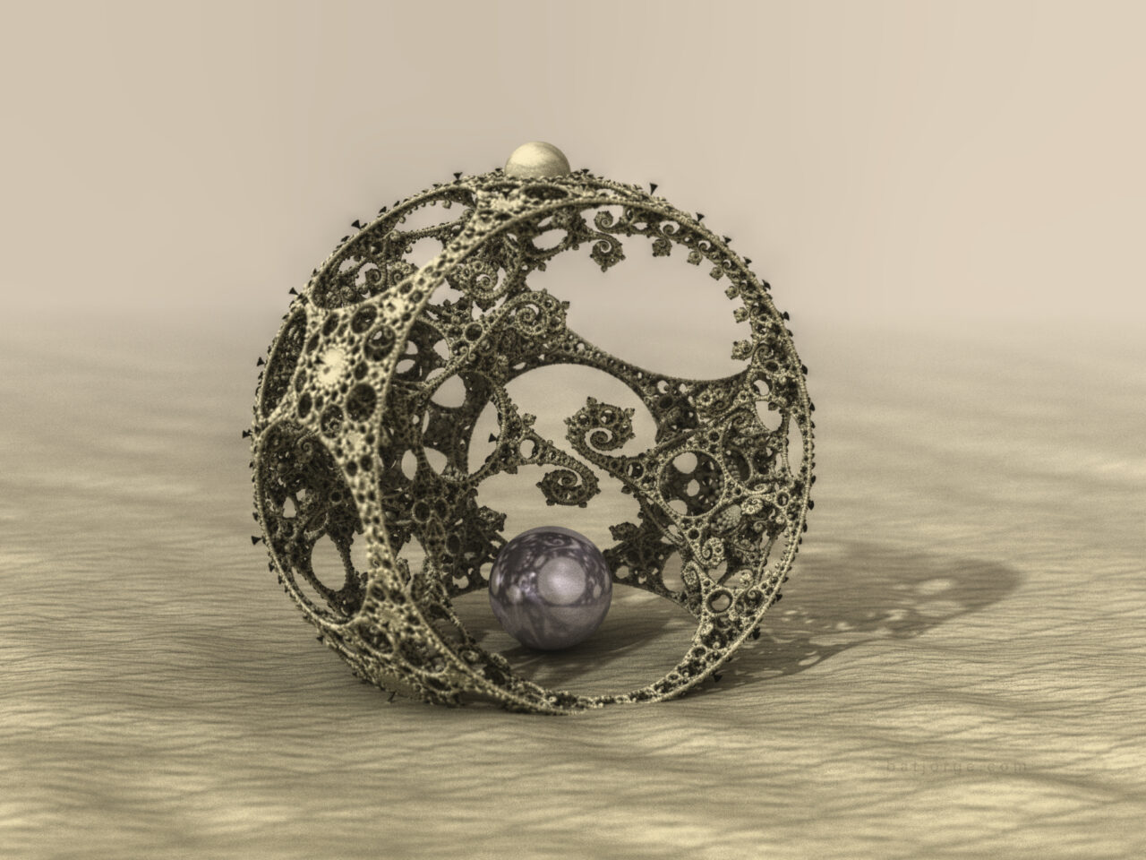 Mandelbulb3D. JosKn-KleinIFS, HeightMapIFS, SphereIFS