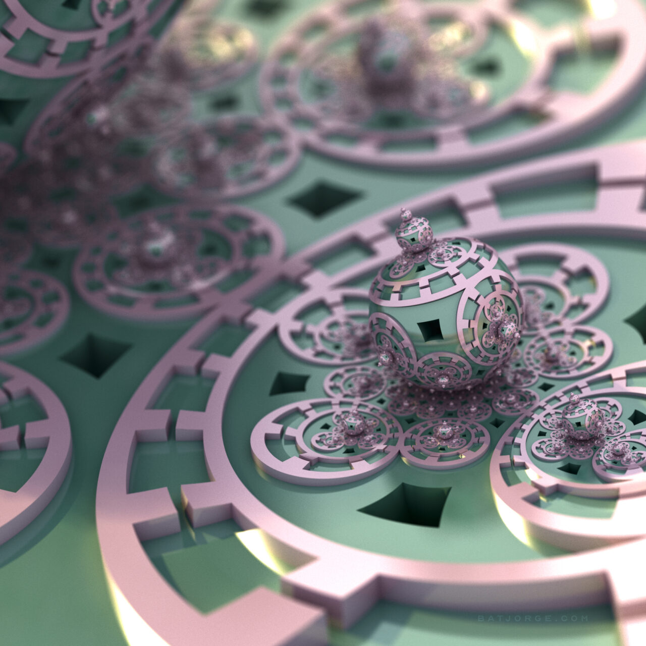 Mandelbulb3D. amazingIFS, gearIFS, TorusIFS